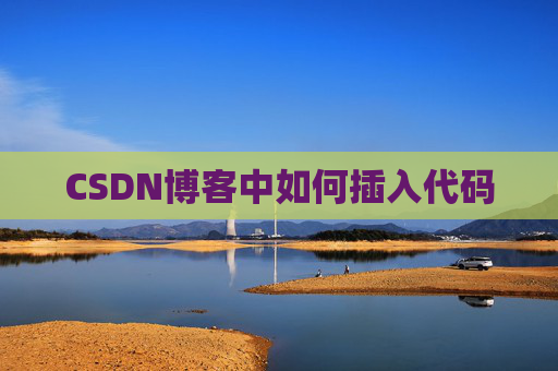 CSDN博客中如何插入代码